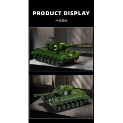 12GO 97011 M26 PERS BREATH BỂ NẶNG tỷ lệ 1:28 bộ đồ chơi xếp lắp ráp ghép mô hình Military Army M26 PERSHING Quân Sự Bộ Đội 1703 khối