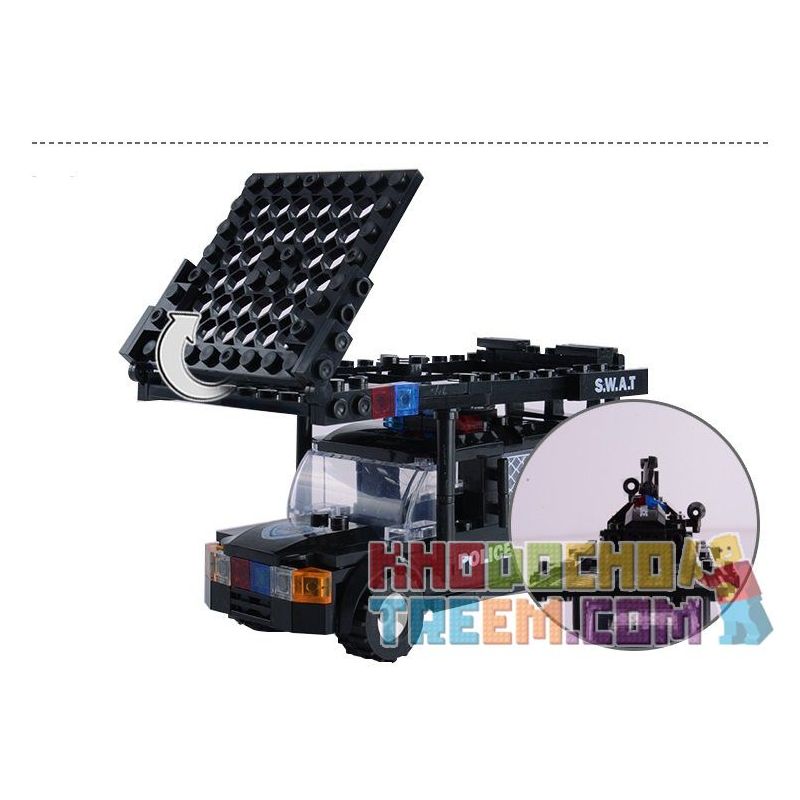 WOMA C0523 0523 Xếp hình kiểu  SWAT SPECIAL FORCE SWAT 3 In 1 Boom Car Xe Rà Phá Bom Mìn Của đặc Nhiệm 284 khối