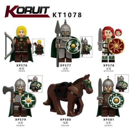 KORUIT KT1078 1078 XP576 XP577 XP578 XP579 XP580 XP581 ROHAN 6 CON SỐ bộ đồ chơi xếp lắp ráp ghép mô hình The Lord Of The Rings Chúa Nhẫn