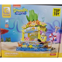 SEMBO 612219 TOP TOY TC2043 2043 SPONGEBOB SQUAREPANTS CỬA HÀNG LƯỚT SÓNG ĐẦY MÀU SẮC bộ đồ chơi xếp lắp ráp ghép mô hình Movie & Game Phim Và Trò Chơi 519 khối