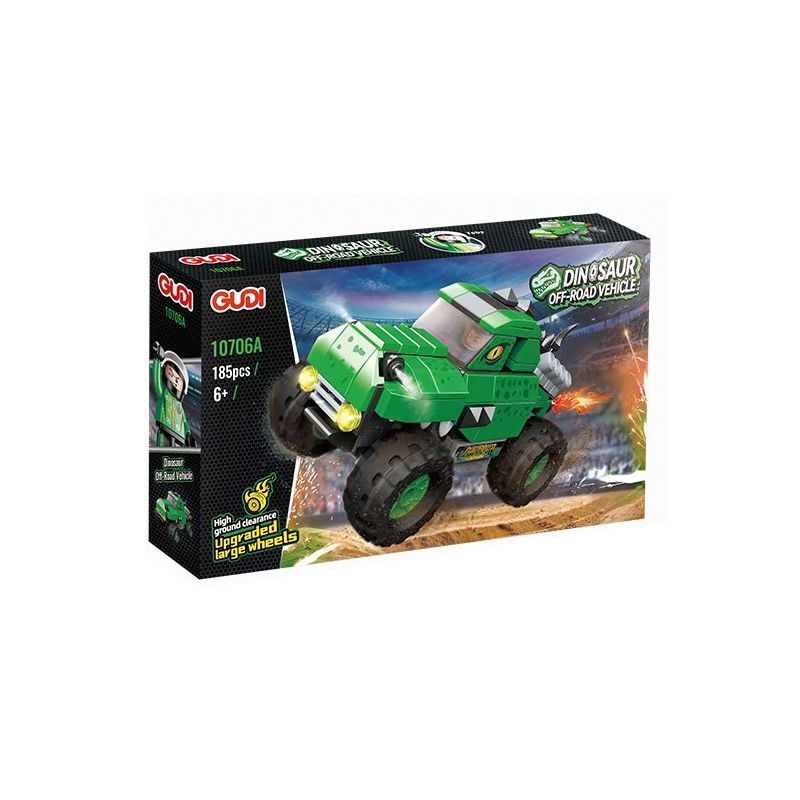 GUDI 10706A 10706B 10706C 10706D MONSTER OFF-ROAD XE 4 MÔ HÌNH KHỦNG LONG DRAGON HOUND MAD SHARK ĐỊA bộ đồ chơi xếp lắp ráp ghép mô hình City OFF-ROAD VEHICLE Thành Phố 736 khối