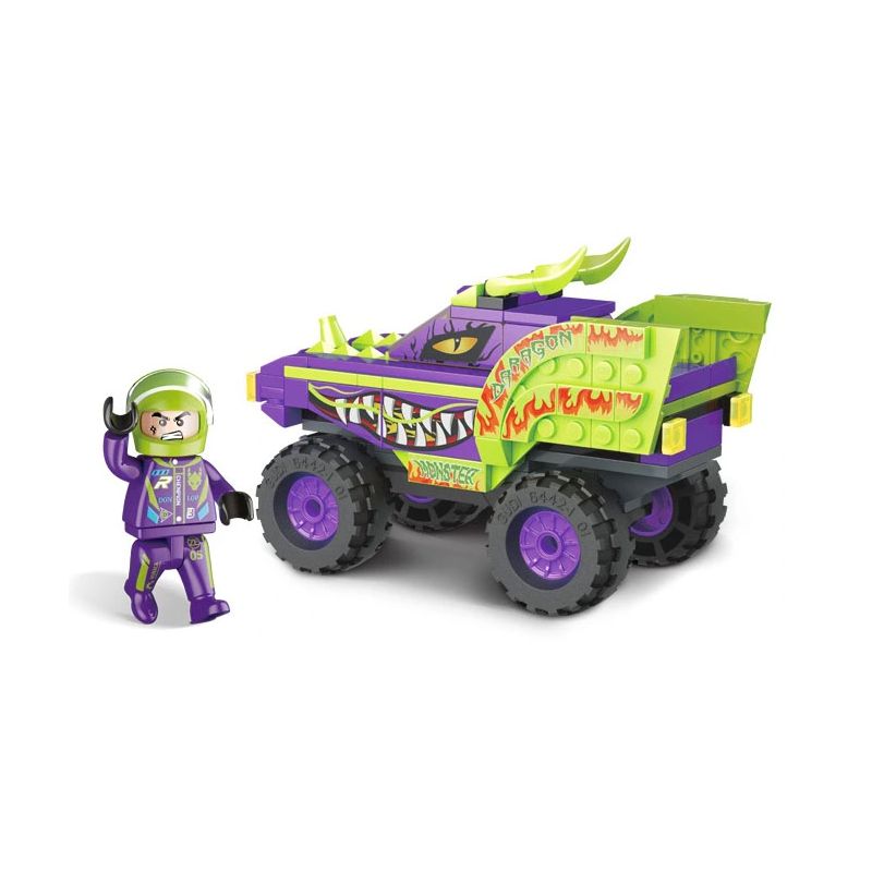 GUDI 10706A 10706B 10706C 10706D MONSTER OFF-ROAD XE 4 MÔ HÌNH KHỦNG LONG DRAGON HOUND MAD SHARK ĐỊA bộ đồ chơi xếp lắp ráp ghép mô hình City OFF-ROAD VEHICLE Thành Phố 736 khối