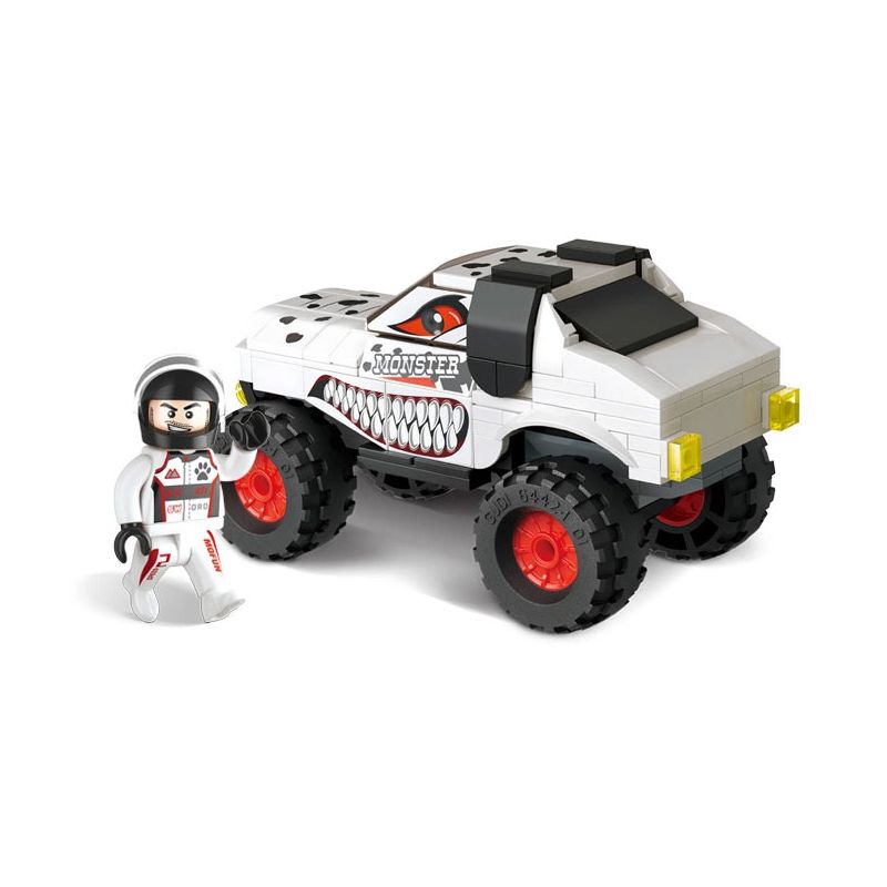 GUDI 10706A 10706B 10706C 10706D MONSTER OFF-ROAD XE 4 MÔ HÌNH KHỦNG LONG DRAGON HOUND MAD SHARK ĐỊA bộ đồ chơi xếp lắp ráp ghép mô hình City OFF-ROAD VEHICLE Thành Phố 736 khối