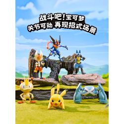 KEEPPLEY K20247 20247 HÃY CHIẾN ĐẤU! POKÉMON 6 LUCARIO ACE QUÁI VẬT KHỔNG LỒ ẾCH KOGA NIN MEOW PIKACHU bộ đồ chơi xếp lắp ráp ghép mô hình Movie & Game Phim Và Trò Chơi