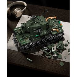 12GO 98003 BỂ NẶNG KV-2 bộ đồ chơi xếp lắp ráp ghép mô hình Military Army KV-2 HEAVY TANK Quân Sự Bộ Đội 2235 khối