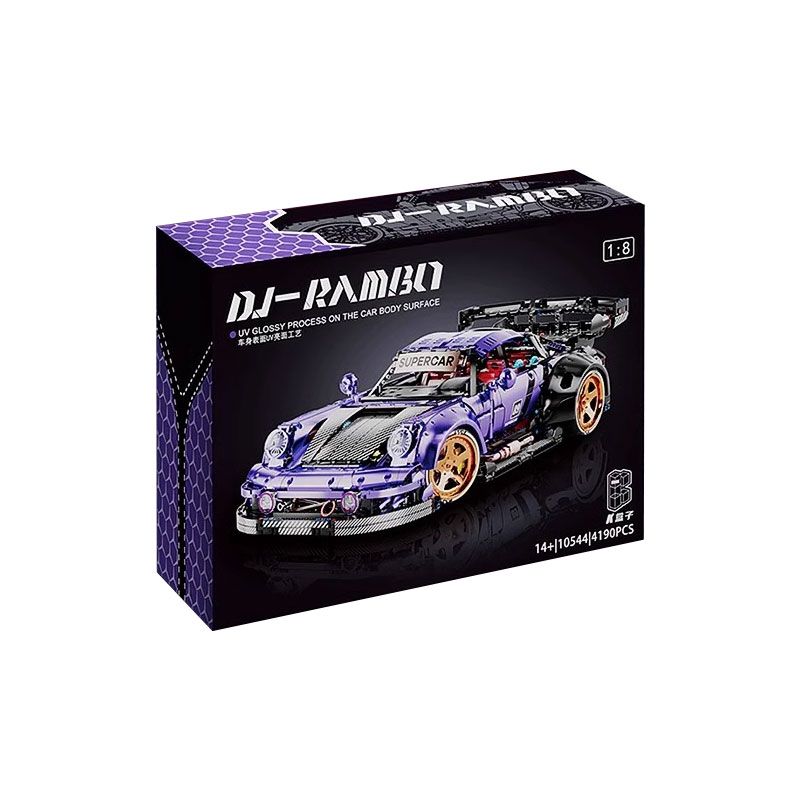 Sharp model Jimuliang product 10544 Xếp hình lắp ráp ghép mô hình Porsche thay đổi