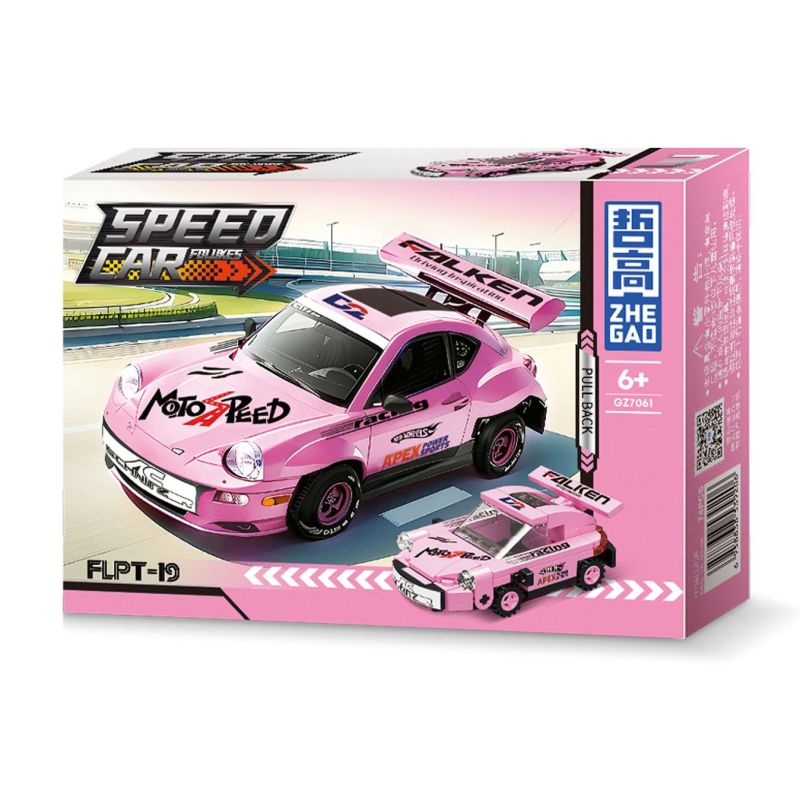 ZHEGAO GZ7061 7061 MINI BACK RIDER CAR MẪU 6 bộ đồ chơi xếp lắp ráp ghép mô hình Racers SPEED CAR FOLUKES Đua Tốc Độ 888 khối