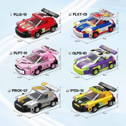 ZHEGAO GZ7061 7061 MINI BACK RIDER CAR MẪU 6 bộ đồ chơi xếp lắp ráp ghép mô hình Racers SPEED CAR FOLUKES Đua Tốc Độ 888 khối