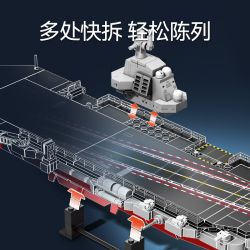 SEMBO 208127 ĐẤT NƯỚC HÙNG MẠNH TÀU FUJIAN 1 750 tỷ lệ 1:750 bộ đồ chơi xếp lắp ráp ghép mô hình Military Army Quân Sự Bộ Đội 690 khối