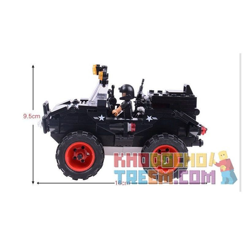 WOMA C0526 0526 Xếp hình kiểu  SWAT SPECIAL FORCE Swat Car Ô Tô Lính đặc Nhiệm 306 khối
