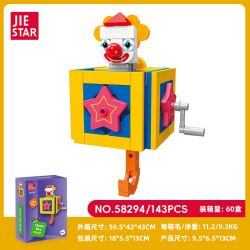JIESTAR 58294 MÓC HỘP CHÚ HỀ bộ đồ chơi xếp lắp ráp ghép mô hình Gear CLOWN BOX HOOK Đồ Lắp Ghép 143 khối