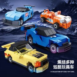 JIESTAR 59074 MẪU XE TÁM TRONG MỘT HƠI 8 bộ đồ chơi xếp lắp ráp ghép mô hình Racers SUPER DEFORMED Đua Tốc Độ 954 khối