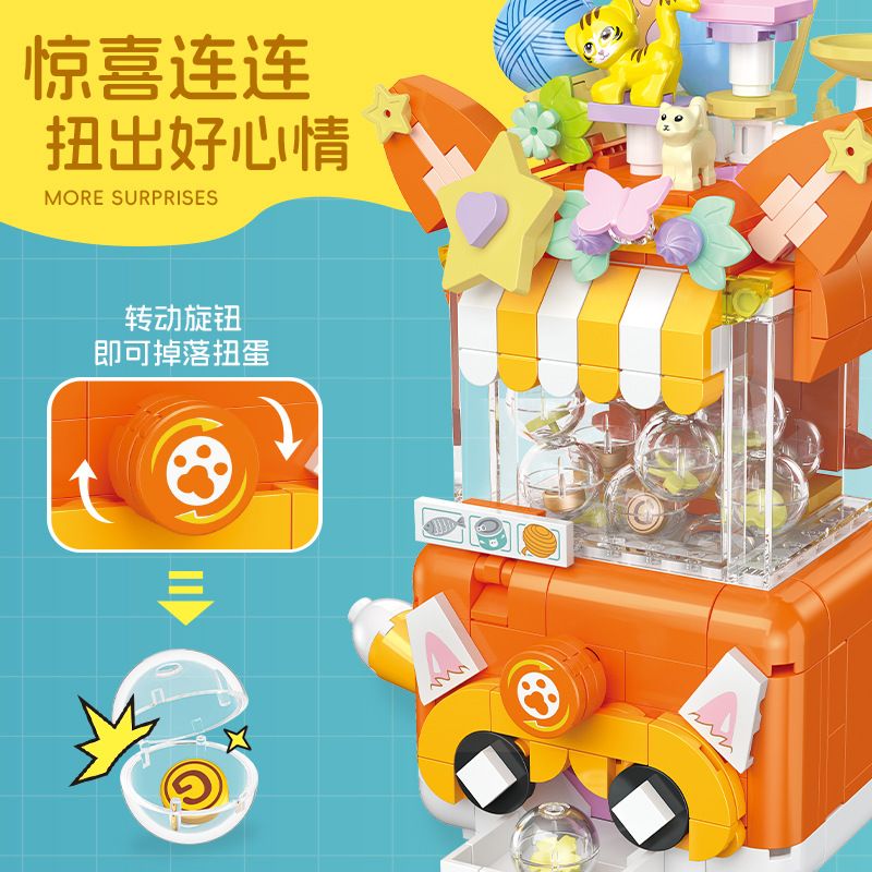 JIESTAR 58283 TỰ LÀM MÁY GAG CAT bộ đồ chơi xếp lắp ráp ghép mô hình SUPER DEFORMED 462 khối