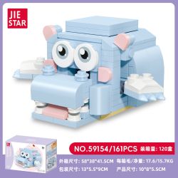 JIESTAR 59154 ĐỘNG VẬT ĐƯỢC XẾP CHỒNG LÊN NHAU VỚI SỞ THÚ VUI VẺ VÀ HIPPOS bộ đồ chơi xếp lắp ráp ghép mô hình 161 khối