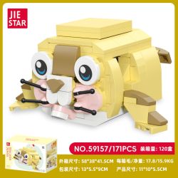 JIESTAR 59157 ĐỘNG VẬT XẾP CHỒNG THÚ VUI SỞ SƯ TỬ BIỂN bộ đồ chơi xếp lắp ráp ghép mô hình 171 khối