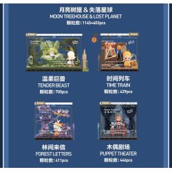 POP MART P10010 10010 ZSIGA FOREST WALK GENTLE BEHEMOTH bộ đồ chơi xếp lắp ráp ghép mô hình WALKING INTO THE FOREST 700 khối