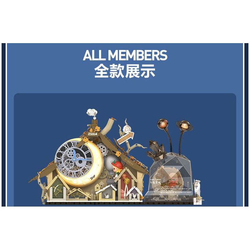 POP MART P10010 10010 ZSIGA FOREST WALK GENTLE BEHEMOTH bộ đồ chơi xếp lắp ráp ghép mô hình WALKING INTO THE FOREST 700 khối