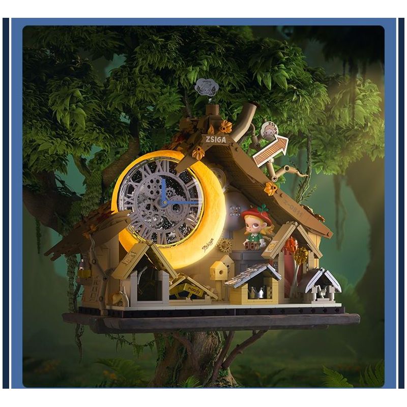 POP MART P10010 10010 ZSIGA FOREST WALK GENTLE BEHEMOTH bộ đồ chơi xếp lắp ráp ghép mô hình WALKING INTO THE FOREST 700 khối