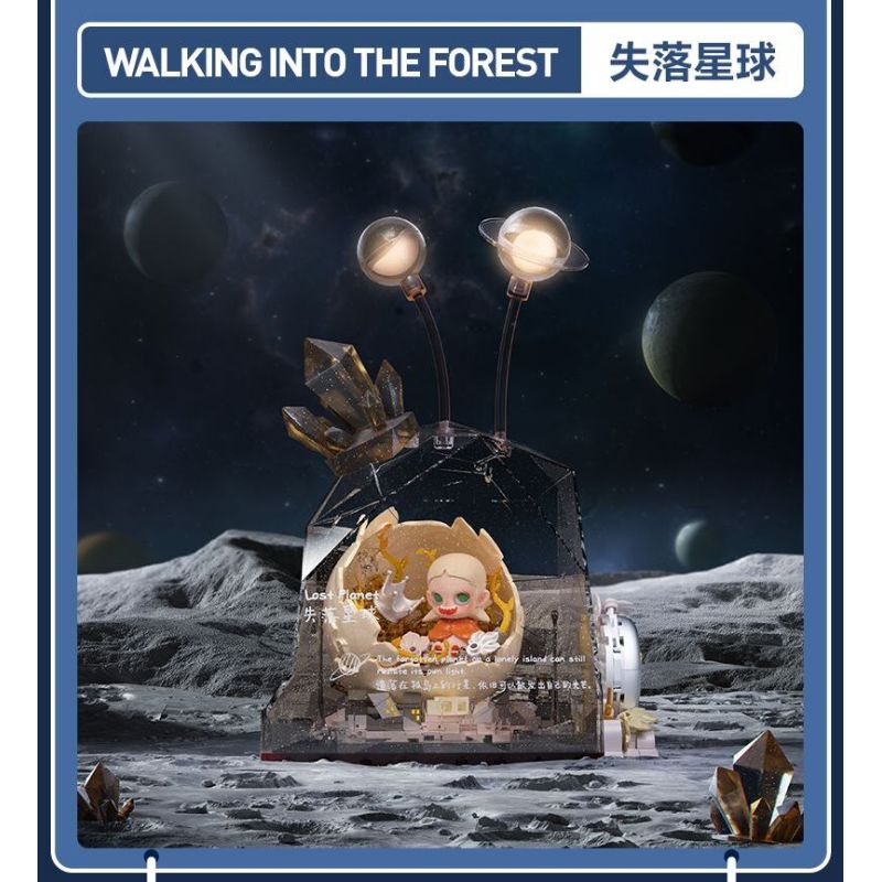 POP MART P10010 10010 ZSIGA FOREST WALK GENTLE BEHEMOTH bộ đồ chơi xếp lắp ráp ghép mô hình WALKING INTO THE FOREST 700 khối