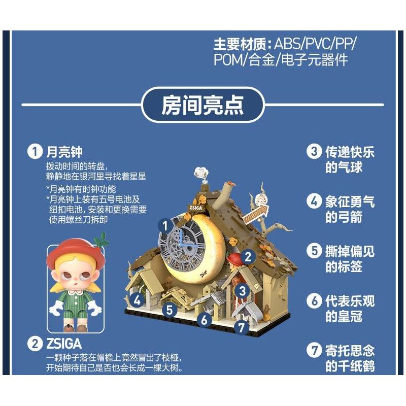 POP MART P10010 10010 ZSIGA FOREST WALK GENTLE BEHEMOTH bộ đồ chơi xếp lắp ráp ghép mô hình WALKING INTO THE FOREST 700 khối