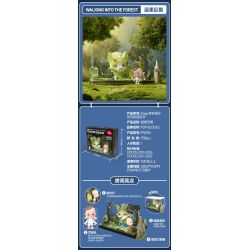 POP MART P10010 10010 ZSIGA FOREST WALK GENTLE BEHEMOTH bộ đồ chơi xếp lắp ráp ghép mô hình WALKING INTO THE FOREST 700 khối