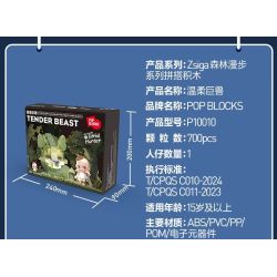 POP MART P10010 10010 ZSIGA FOREST WALK GENTLE BEHEMOTH bộ đồ chơi xếp lắp ráp ghép mô hình WALKING INTO THE FOREST 700 khối