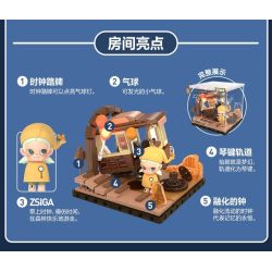 POP MART P10010 10010 ZSIGA FOREST WALK GENTLE BEHEMOTH bộ đồ chơi xếp lắp ráp ghép mô hình WALKING INTO THE FOREST 700 khối