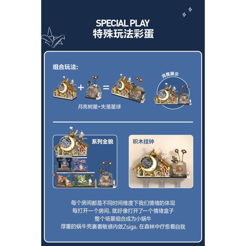 POP MART P10010 10010 ZSIGA FOREST WALK GENTLE BEHEMOTH bộ đồ chơi xếp lắp ráp ghép mô hình WALKING INTO THE FOREST 700 khối