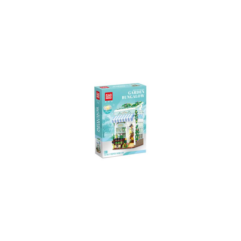 GAOMISI T2145 Garden Bungalow Xếp hình lắp ráp ghép mô hình Nhà tranh vườn