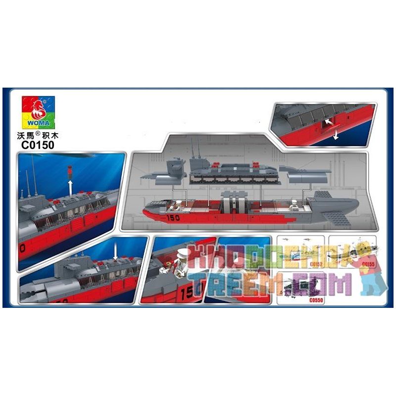 WOMA C0150 0150 non  TÀU NGẦM HẠT NHÂN CHIẾN LƯỢC KIỂU 094 bộ đồ chơi xếp lắp ráp ghép mô hình Military Army Quân Sự Bộ Đội 569 khối WOMA C0150 0150 non  TÀU NGẦM HẠT NHÂN CHIẾN LƯỢC KIỂU 094 bộ đồ chơi xếp lắp ráp ghép mô hình Military Army Quân Sự Bộ Đội 569 khối