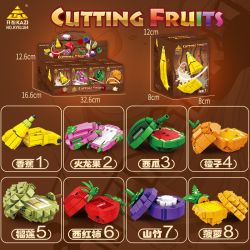 Kazi KY81164 81164 MÔ HÌNH NINJA 8 TRÁI CÂY bộ đồ chơi xếp lắp ráp ghép mô hình Movie & Game CUTTING FRUITS Phim Và Trò Chơi 962 khối