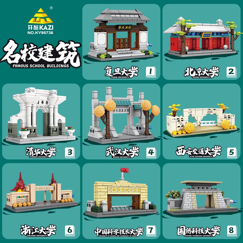 Kazi KY98736 98736 8 TÒA NHÀ TRONG CÁC TRƯỜNG HỌC NỔI TIẾNG bộ đồ chơi xếp lắp ráp ghép mô hình Architecture FAMOUS SCHOOL BUILDING Công Trình Kiến Trúc Kazi KY98736 98736 8 TÒA NHÀ TRONG CÁC TRƯỜNG HỌC NỔI TIẾNG bộ đồ chơi xếp lắp ráp ghép mô hình Architecture FAMOUS SCHOOL BUILDING Công Trình Kiến Trúc