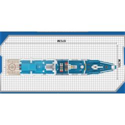 WOMA C0151 0151 Xếp hình kiểu  MILITARY ARMY Rocket Ship Tàu Chiến Trang Bị Tên Lửa 752 khối