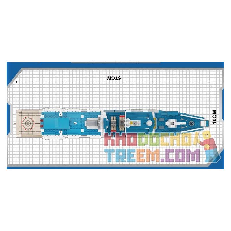 WOMA C0151 0151 Xếp hình kiểu  MILITARY ARMY Rocket Ship Tàu Chiến Trang Bị Tên Lửa 752 khối