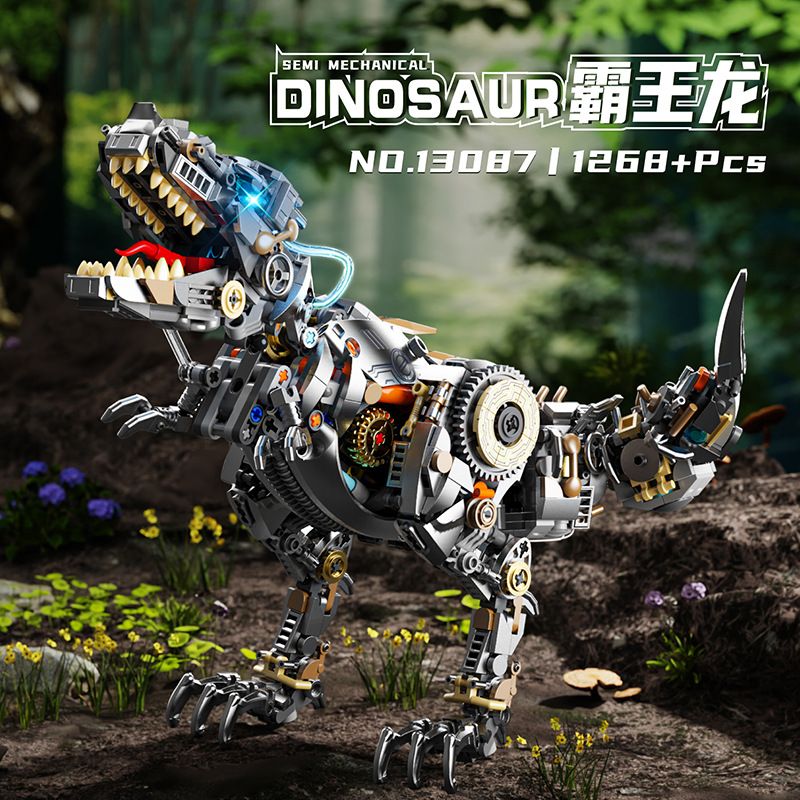 BEAUTY AND 13087 TYRANNOSAURUS bộ đồ chơi xếp lắp ráp ghép mô hình SEMI MECHANICAL DINOSAUR 1268 khối