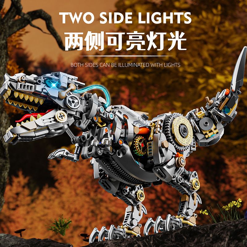 BEAUTY AND 13087 TYRANNOSAURUS bộ đồ chơi xếp lắp ráp ghép mô hình SEMI MECHANICAL DINOSAUR 1268 khối