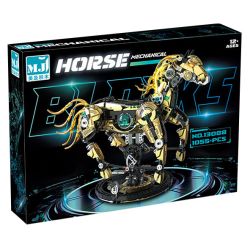BEAUTY AND 13088 NGỰA CƠ HỌC bộ đồ chơi xếp lắp ráp ghép mô hình SEMI MECHANICAL HORSE 1055 khối