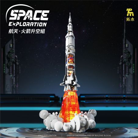 TAKUGI T3006 3006 SPACE ROCKET LAUNCHER bộ đồ chơi xếp lắp ráp ghép mô hình City SPACE EXPLANATION ROCKET LAUNCH GROUP Thành Phố