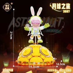 WEILE CREATION 3007 HỘP ÂM NHẠC QUAY TRÊN MẶT TRĂNG bộ đồ chơi xếp lắp ráp ghép mô hình 1086 khối