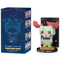 WEILE CREATION 2024 MƯỜI HAI DẤU HIỆU HOÀNG ĐẠO UNG THƯ bộ đồ chơi xếp lắp ráp ghép mô hình Brickheadz Nhân Vật Đầu To 209 khối