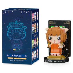 WEILE CREATION 2025 MƯỜI HAI DẤU HIỆU HOÀNG ĐẠO LEO bộ đồ chơi xếp lắp ráp ghép mô hình Brickheadz Nhân Vật Đầu To 215 khối