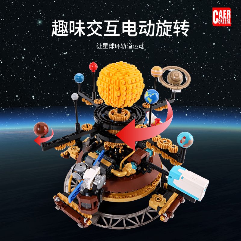CAEROKEERL KC1001 1001 HỆ THỐNG MẶT TRỜI HÀNH TINH bộ đồ chơi xếp lắp ráp ghép mô hình 946 khối