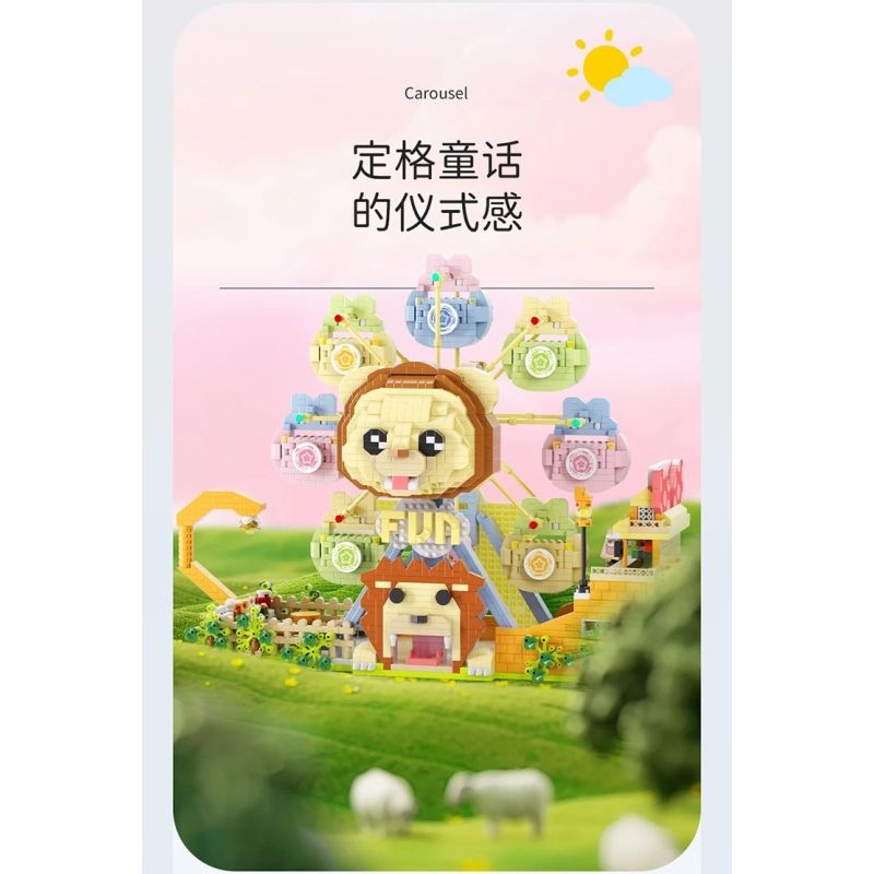 MOYU BLOCK MY97156 97156 BÁNH XE FERRIS bộ đồ chơi xếp lắp ráp ghép mô hình 3255 khối