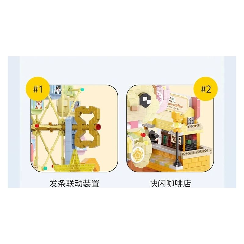 MOYU BLOCK MY97156 97156 BÁNH XE FERRIS bộ đồ chơi xếp lắp ráp ghép mô hình 3255 khối