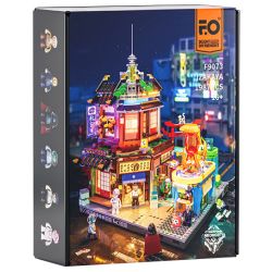 LUMIBRICKS FUNWHOLE F9073 9073 CYBERPUNK IZAKAYA BACK LANE bộ đồ chơi xếp lắp ráp ghép mô hình Creator Sáng Tạo 1987 khối