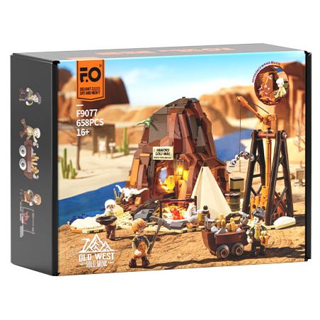 LUMIBRICKS FUNWHOLE F9077 9077 OLD WEST TRẠI CỦA TÔI bộ đồ chơi xếp lắp ráp ghép mô hình Western THE OLD WEST Trung Cổ 658 khối