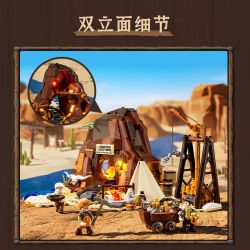 LUMIBRICKS FUNWHOLE F9077 9077 OLD WEST TRẠI CỦA TÔI bộ đồ chơi xếp lắp ráp ghép mô hình Western THE OLD WEST Trung Cổ 658 khối