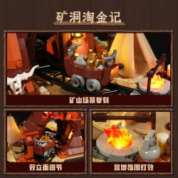 LUMIBRICKS FUNWHOLE F9077 9077 OLD WEST TRẠI CỦA TÔI bộ đồ chơi xếp lắp ráp ghép mô hình Western THE OLD WEST Trung Cổ 658 khối