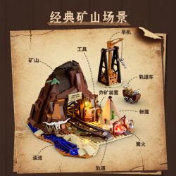 LUMIBRICKS FUNWHOLE F9077 9077 OLD WEST TRẠI CỦA TÔI bộ đồ chơi xếp lắp ráp ghép mô hình Western THE OLD WEST Trung Cổ 658 khối