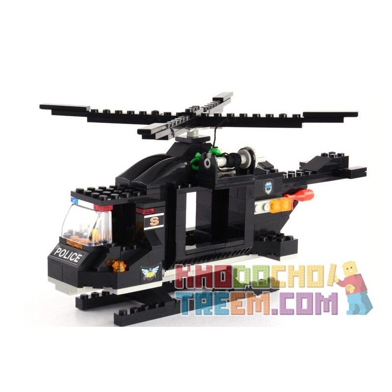 WOMA C9703 9703 Xếp hình kiểu  SWAT SPECIAL FORCE SWAT Helicopter Máy Bay Trực Thăng Lính đặc Nhiệm 214 khối